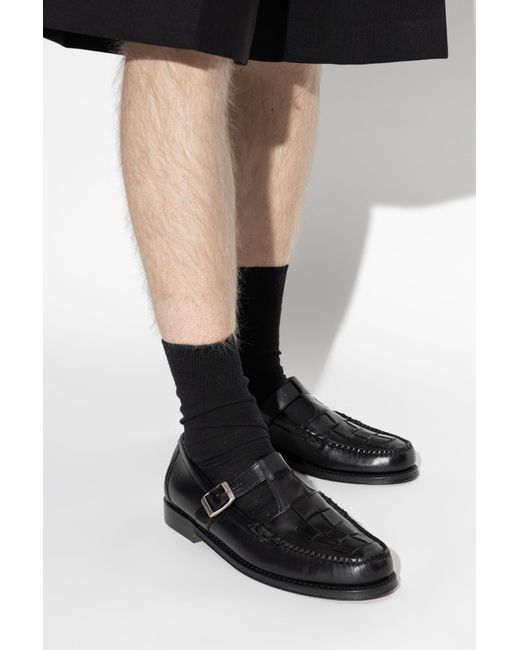 G.H.BASS Black "Weejuns Fisherman" Loafers Shoes for men