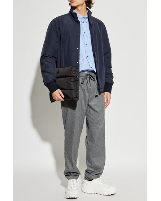 Moncler Blue Down Jacket "Lanques" for men