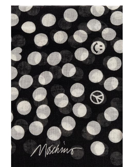 Moschino Natural Polka Dot Pattern Scarf
