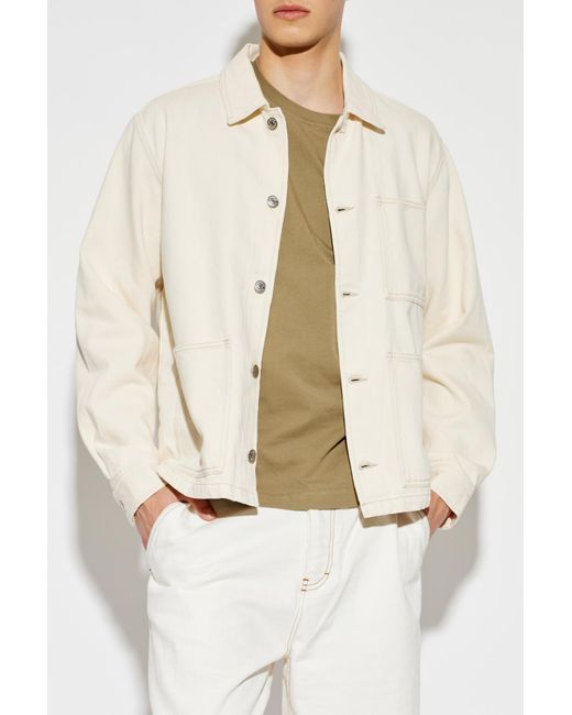 Samsøe & Samsøe White 'Sachore' Denim Jacket for men