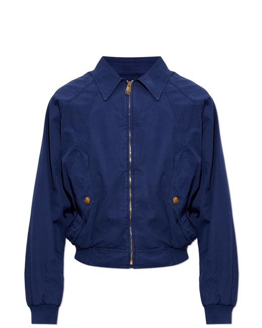 Versace Blue Cotton Jacket for men