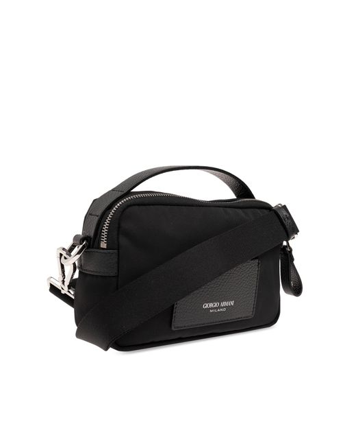 Giorgio Armani Black Shoulder Bag With Logo, for men