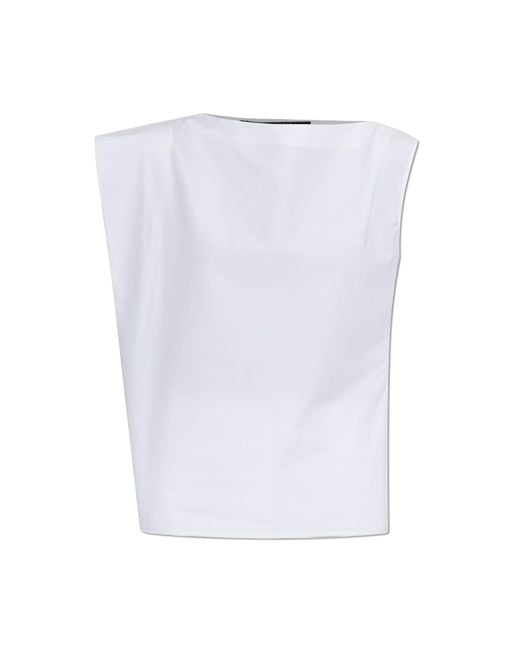 Jacquemus White Cotton Top 'Drap'