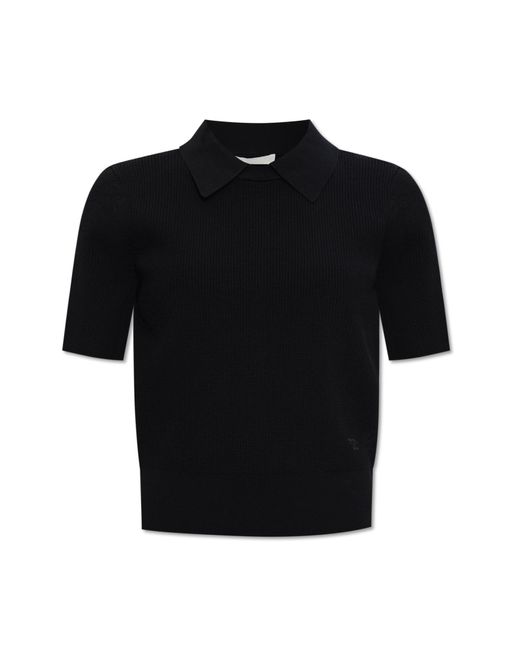 Tory Burch Black Top With Short Sleeves