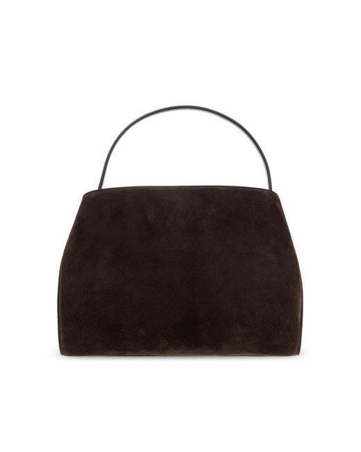 Ferragamo Black Suede Shoulder Bag