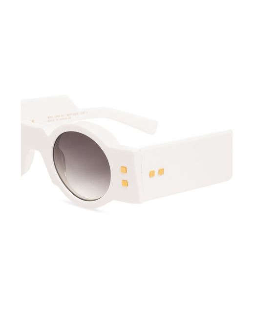 Balmain White 'olivier' Sunglasses,
