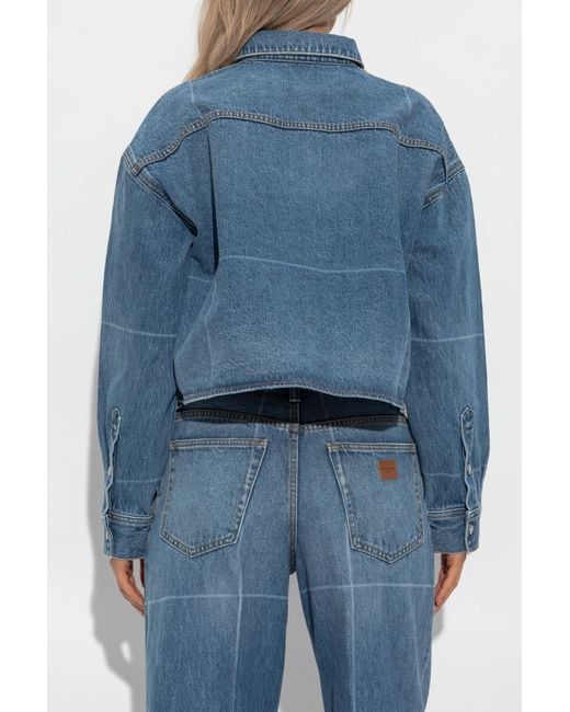 Alexander Wang Blue Denim Jacket With Pocket