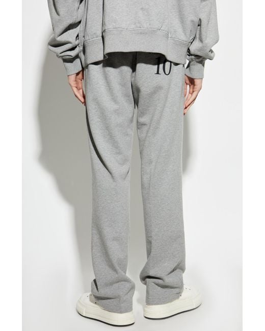 Dolce & Gabbana Gray Sweatpants With Logo for men