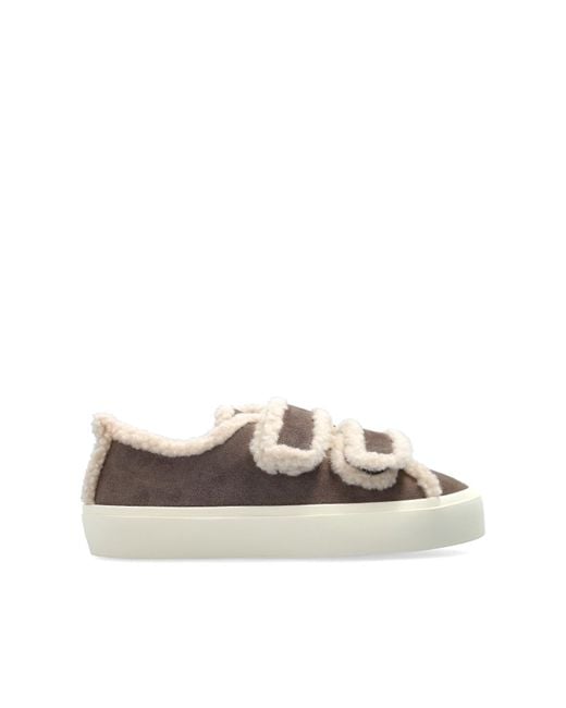 Inuikii Gray "Shearling Low Velcro" Shoes