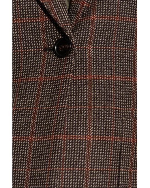 Chloé Brown Plaid Patterned Blazer