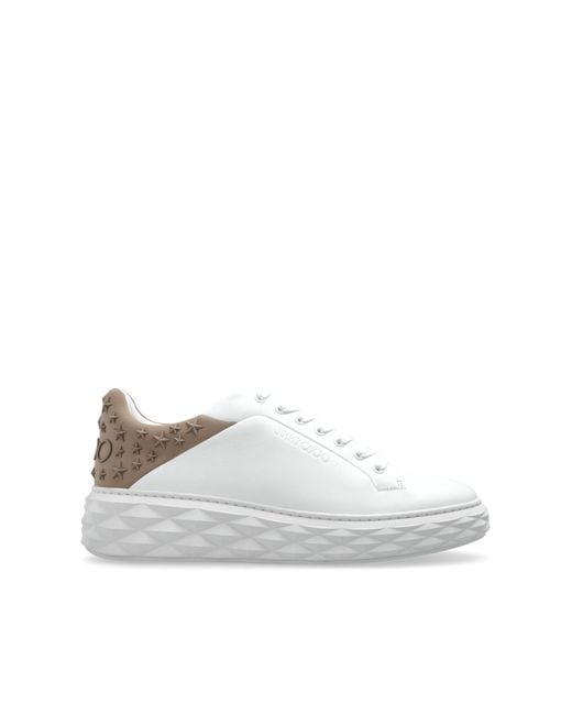 Jimmy Choo White Sports Shoes "Diamond Maxi" for men