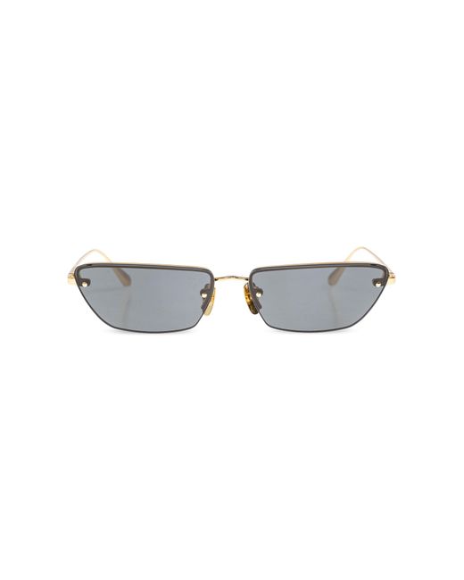 Linda Farrow Metallic Cleo Sunglasses