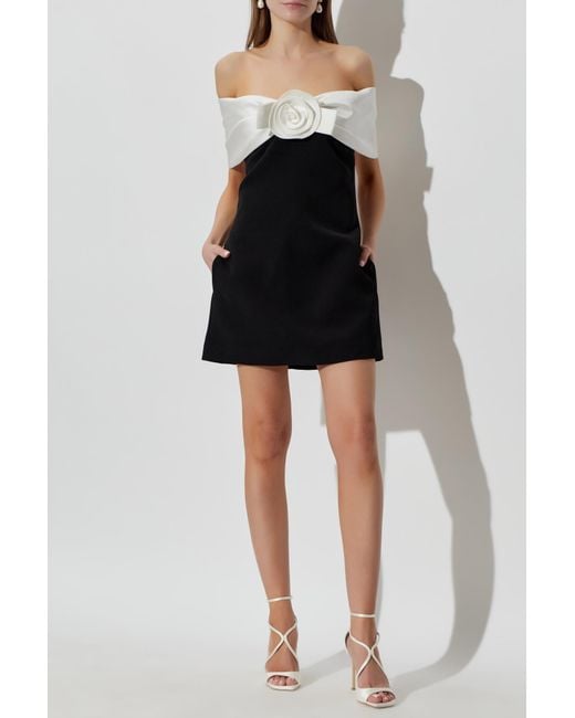 Self-Portrait Black Off-Shoulder Dress