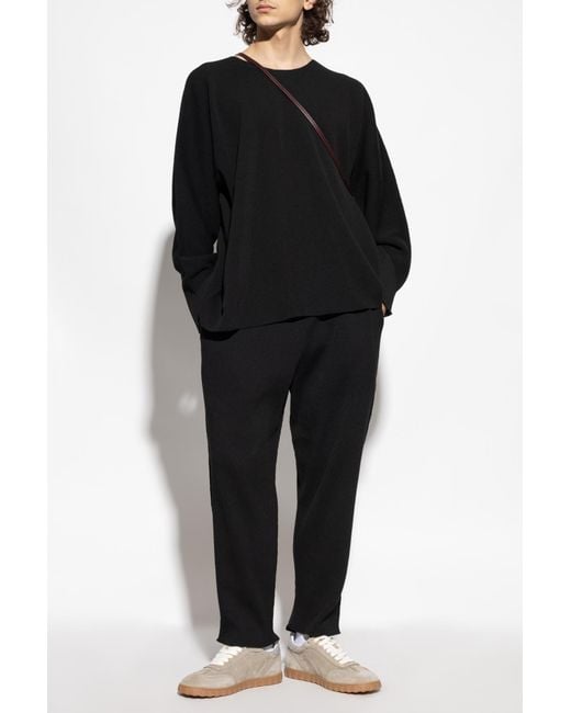 Homme Plissé Issey Miyake Black Loose-Fit Sweater for men
