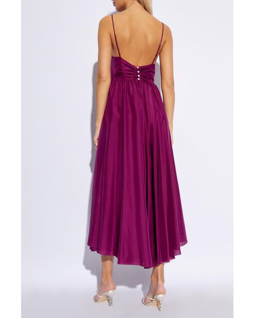 Forte Forte Purple Silk Slip Dress