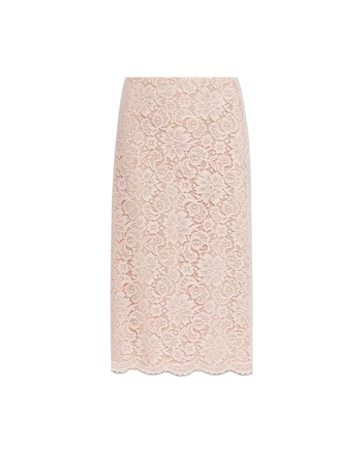 Valentino Garavani Pink Lace Skirt