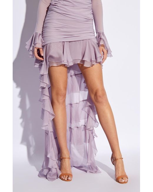Blumarine Purple Ruffled Skirt