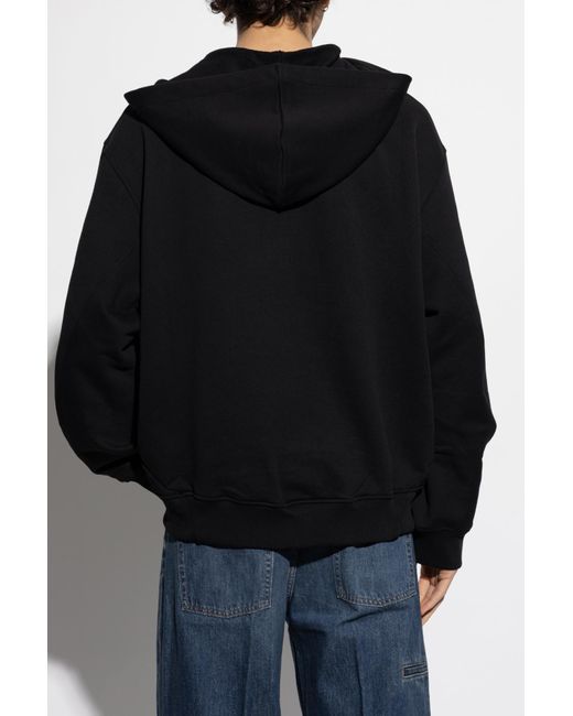 Helmut Lang Blue Sweatshirt With Detachable Hood for men