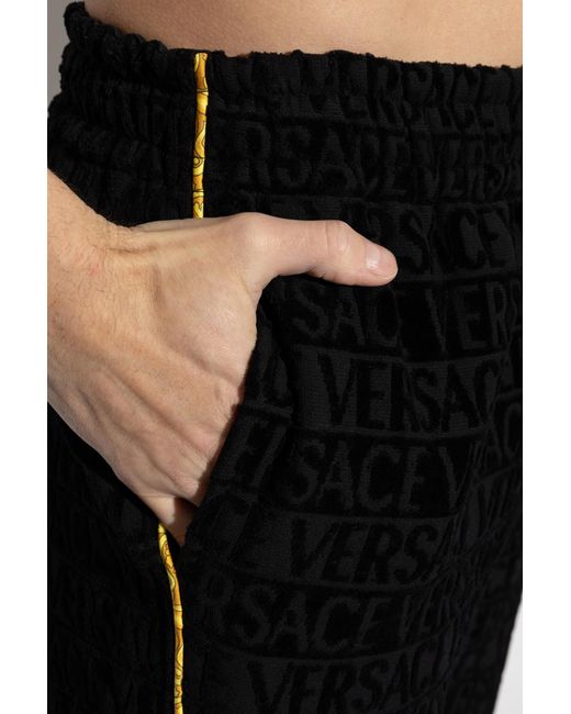 Versace Black Pants With Logo