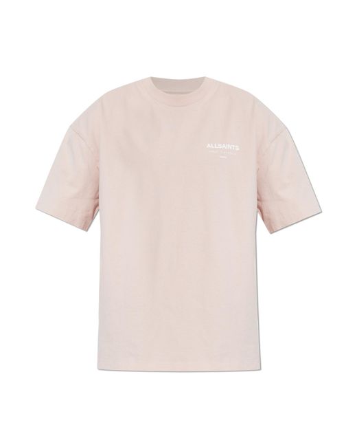 AllSaints Pink T-Shirt 'Underground' for men