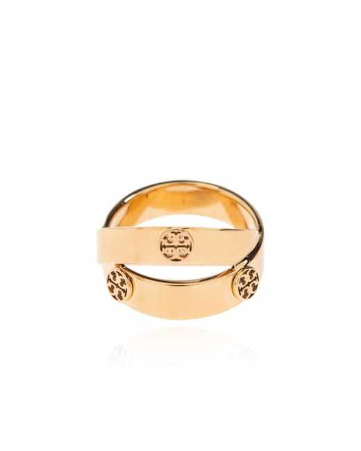 Tory Burch Metallic Ring With Logo