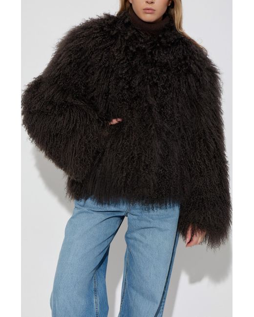 Stand Studio Black Faux Fur 'Charlotte'