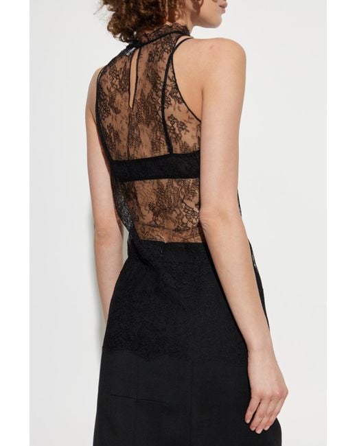 Alexander McQueen Black Lace Top