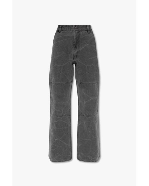 Acne Gray Relaxed-fitting Canvas Trousers
