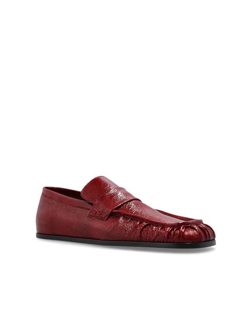 Jil Sander Red Leather Shoes