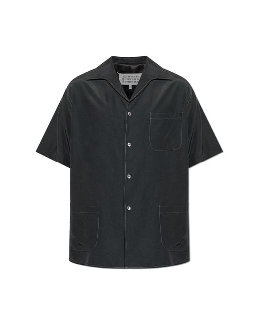 Maison Margiela Black Short Sleeve Shirt for men