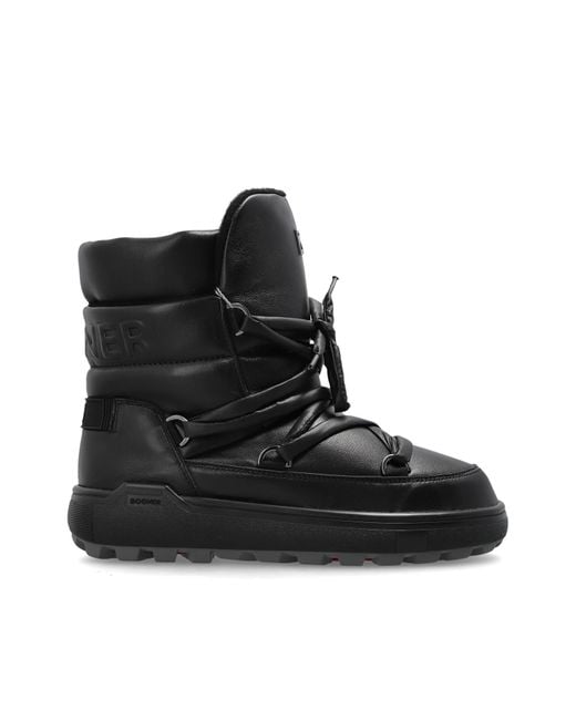 Bogner Black Leather Snow Boots 'Chamonix'