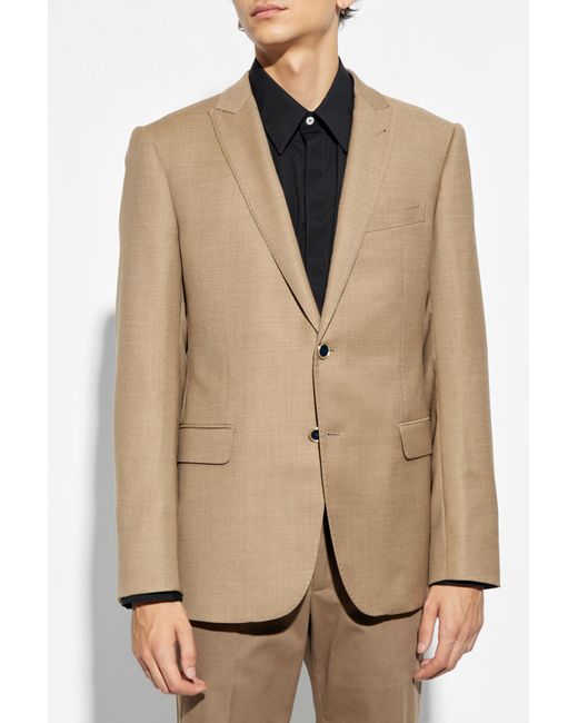 Emporio Armani Natural Blazer With Closed Lapels for men