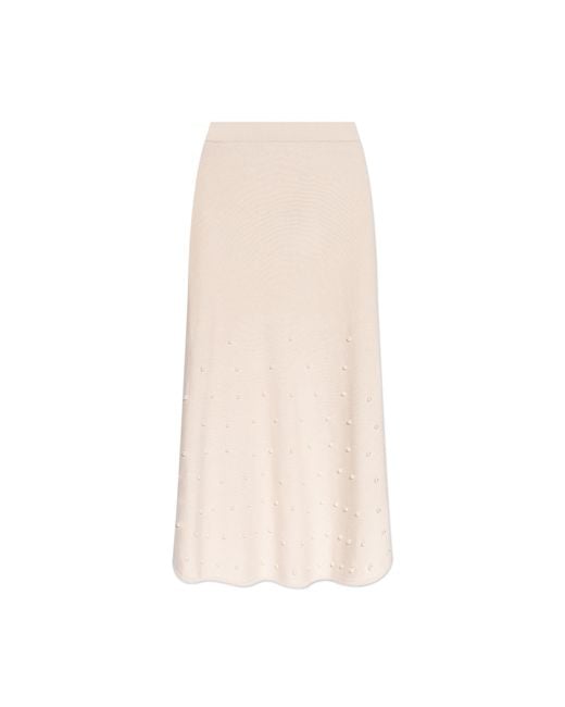 Zimmermann White Wool Skirt With Appliqués