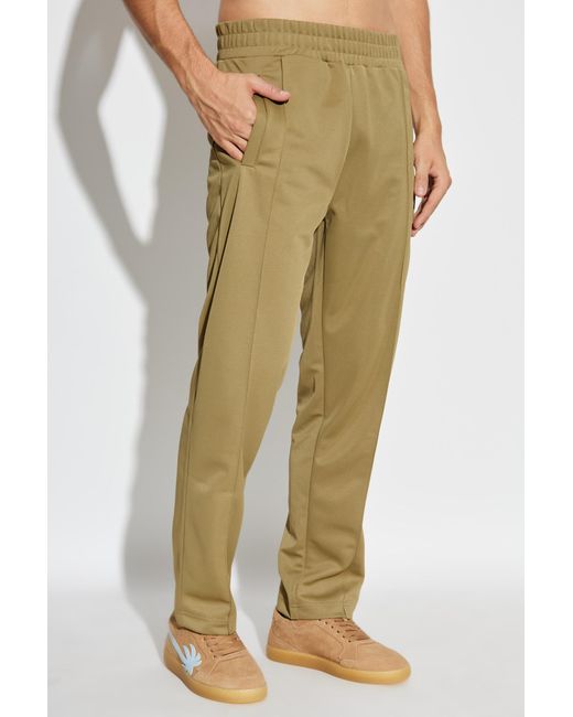 Palm Angels Green Sweatshirt With Stand-Up Collar for men