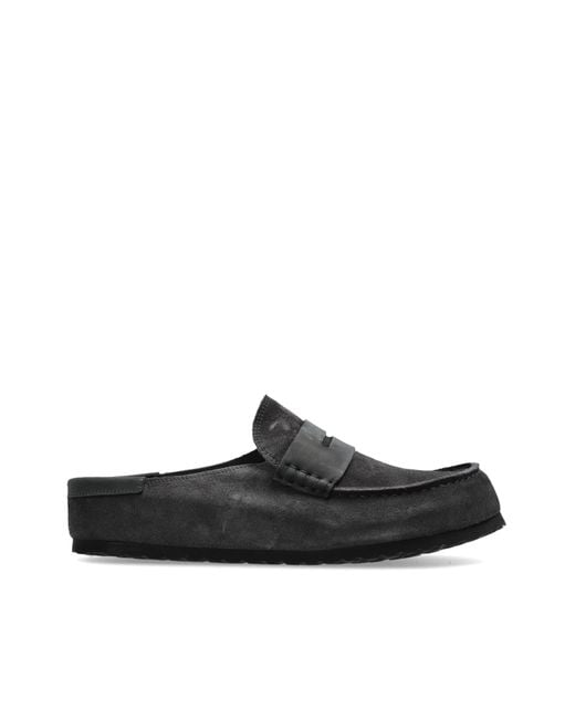 Birkenstock Black 'Naples Wrapped Double Stitch' Shoes for men