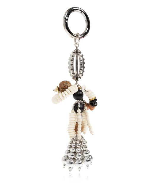 Isabel Marant White Keychain With Colorful Pendants