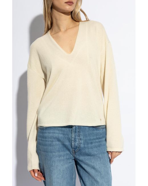 Anine Bing Natural Cashmere Sweater,