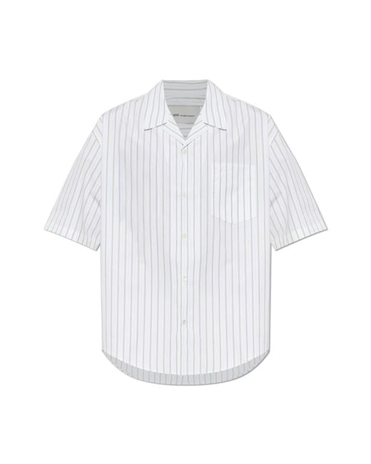 AMI White Short-Sleeved Shirt for men
