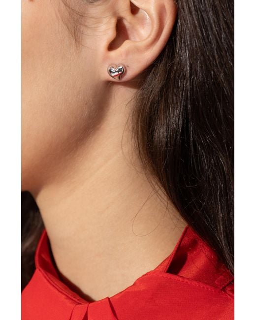 Kate Spade Metallic Heart-Shaped Earrings