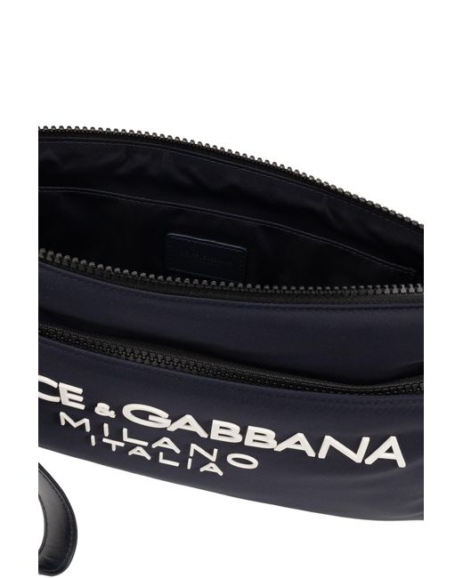 Dolce & Gabbana Blue Handbag With Logo for men