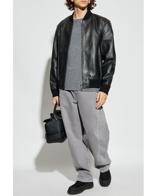 Officine Generale Gray Cashmere Sweater 'Nate' for men