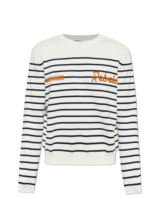 DSquared² White Sweater With Logo for men