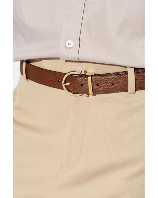 Ferragamo White Double-Sided Belt for men
