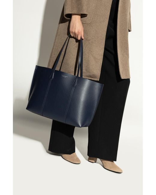 Tory Burch Blue "Perry" Shopper Bag