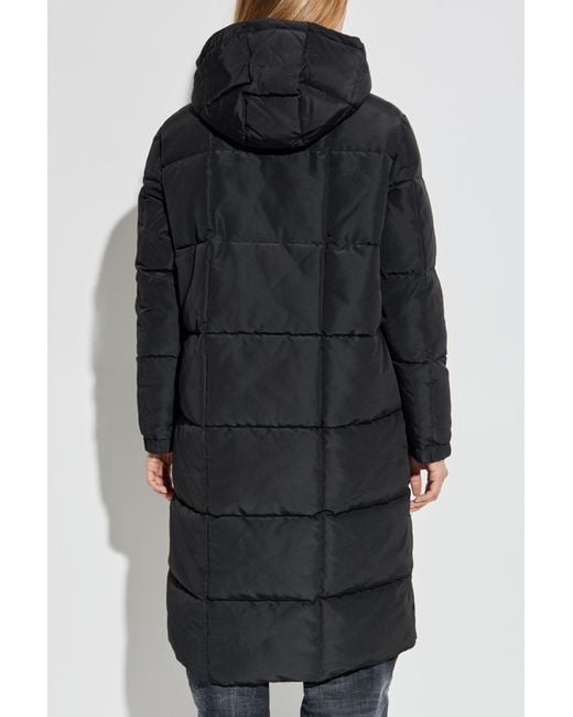 EA7 Black Quilted Padded Coat