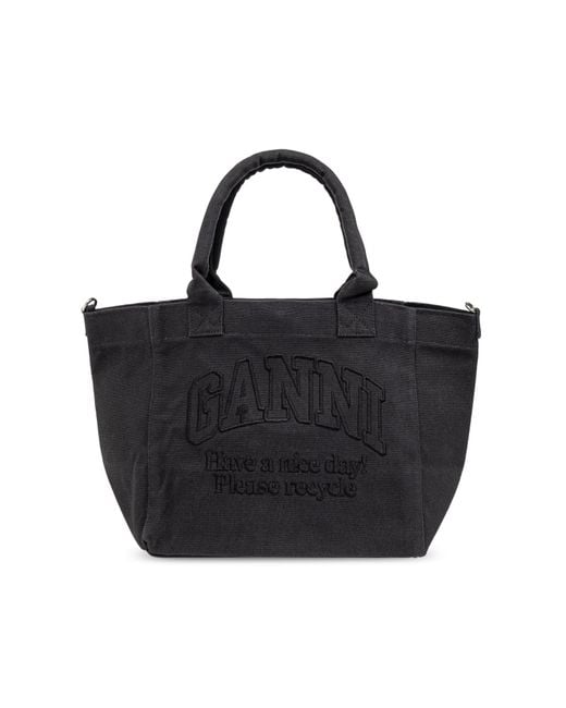 Ganni Black Shoulder Bag,