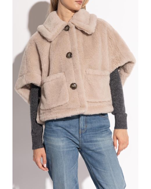 Max Mara Natural Wool Poncho Newterzo