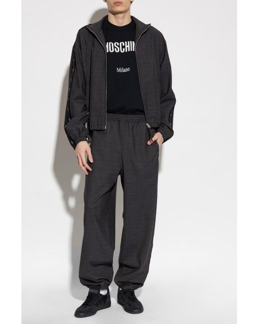 Moschino Black Wide-Leg Trousers for men