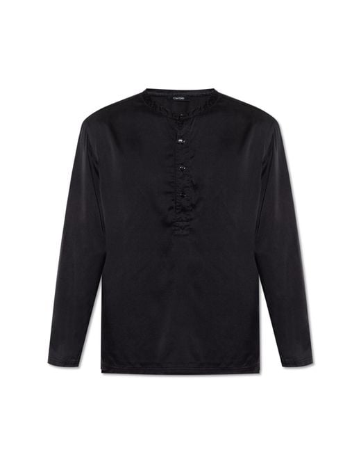 Tom Ford Black Silk Pyjama Bottom for men