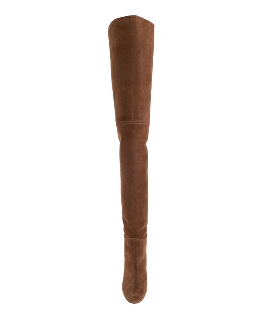 DSquared² Brown Over-The-Knee Leather Boots 'Twin'